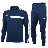2023 AD Royal Blue Half Pull Tracksuit #2337 (半拉链)