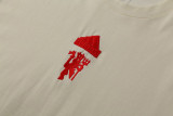 24-25 Man Utd Beige Training Short Suit (100%Cotton)纯棉