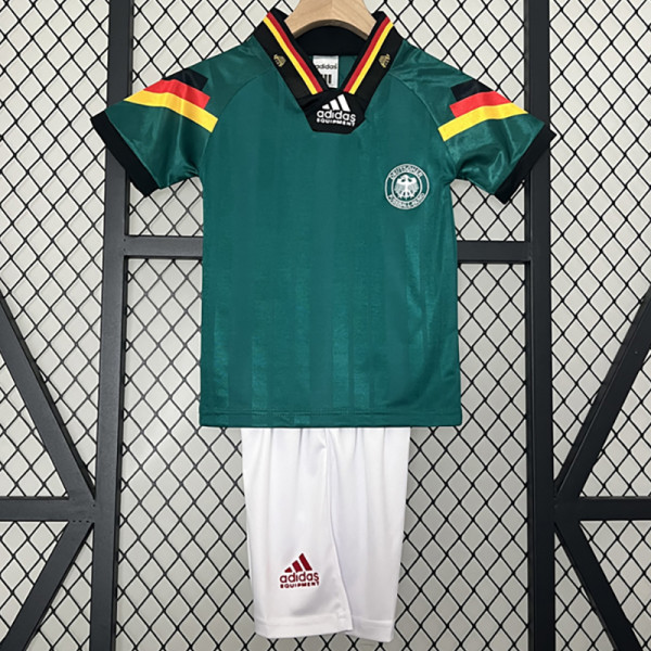 1992 Germany Away Kids Retro Soccer Jersey