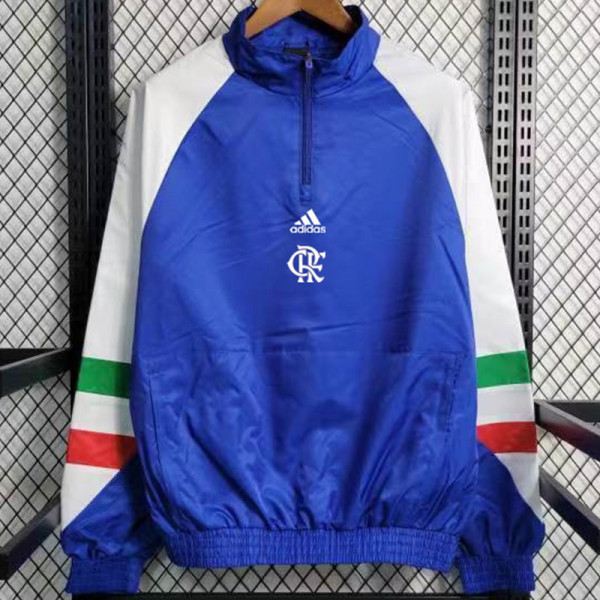 23-24 Flamengo Blue White Windbreaker