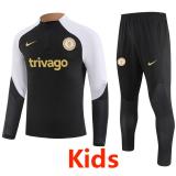 2023 CHE Black Kids Half Pull Tracksuit (童装) (半拉链)
