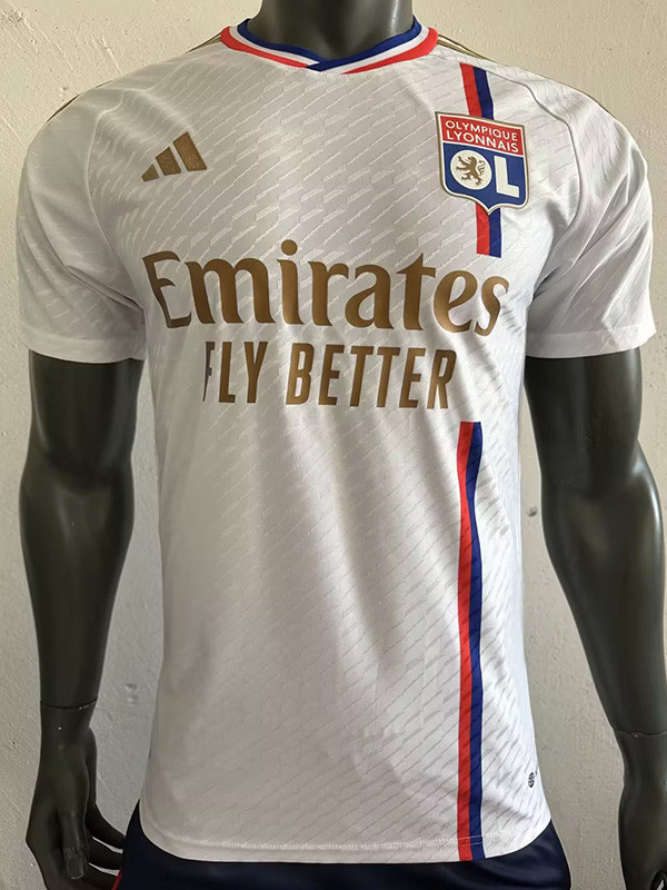 23-24 Lyon Home Player Version Soccer Jersey