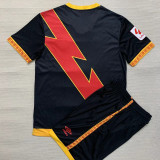 23-24 Rayo Vallecano Away Kids Fans Soccer Jersey