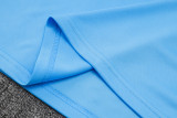23-24 PSG Jordan Light Blue Kids Half Pull Tracksuit #E788 (童装)(半拉链)