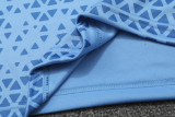 23-24 Man City Sky Blue Kids Half Pull Tracksuit (童装)(半拉链)