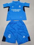 23-24 RMA Blue GoalKeeper Kids Soccer Jersey