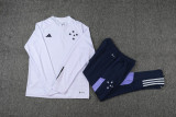 23-24 Cruzeiro White Half Pull Tracksuit (半拉链)