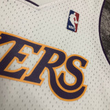 2003-04 LAKERS BRYANT #8 White Retro Top Quality Hot Pressing NBA Jersey(V领)