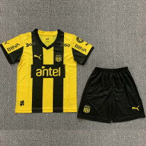 23-24 Atletico Penarol Home Kids Soccer Jersey