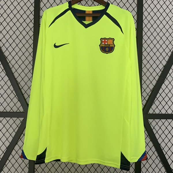 2005-2006 BAR Away Yellow Long Sleeve Retro Soccer Jersey (长袖)