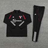 23-24 Sao Paulo Black Half Pull Tracksuit (半拉链)