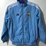 22-23 Argentina Purple Blue Double Sided Windbreaker (tape logo) (三星-胶标)(双面风衣)
