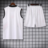 23-24 Flamengo Casual Classic White Tank top and shorts suit