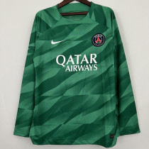 23-24 PSG GoalKeeper Green Long Sleeve Soccer Jersey (长袖)