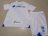 23-24 Al-Hilal Away Kids Soccer Jersey