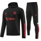 23-24 Man Utd Black Hoodie Jacket Tracksuit