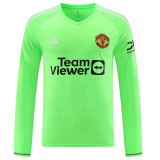 23-24 Man Utd Fluorescent Green GoalKeeper Long Sleeve Soccer Jersey (长袖)