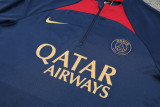 23-24 PSG Royal Blue Half Pull Tracksuit (半拉链)