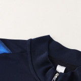 2023 AD Royal Blue Half Pull Tracksuit #AB05 (半拉链)