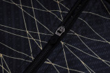 2023 PSG Jordan Black Half Pull Tracksuit (半拉链) (黑金条纹）