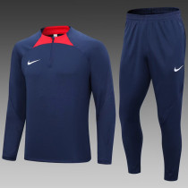 2023 NK Royal Blue Half Pull Tracksuit #2243 (半拉链)