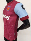 23-24 West Ham Home Player Version Soccer Jersey