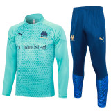 23-24 Marseille Lake Blue Half Pull Tracksuit # B728(半拉链)