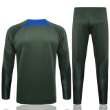 23-24 PSG Jordan Dark Green Half Pull Tracksuit #B784(半拉链)