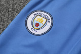 23-24 Man City Sky Blue Kids Half Pull Tracksuit (童装)(半拉链)