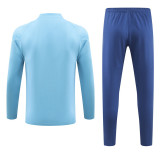 23-24 Marseille Sky Blue Half Pull Tracksuit (半拉链)