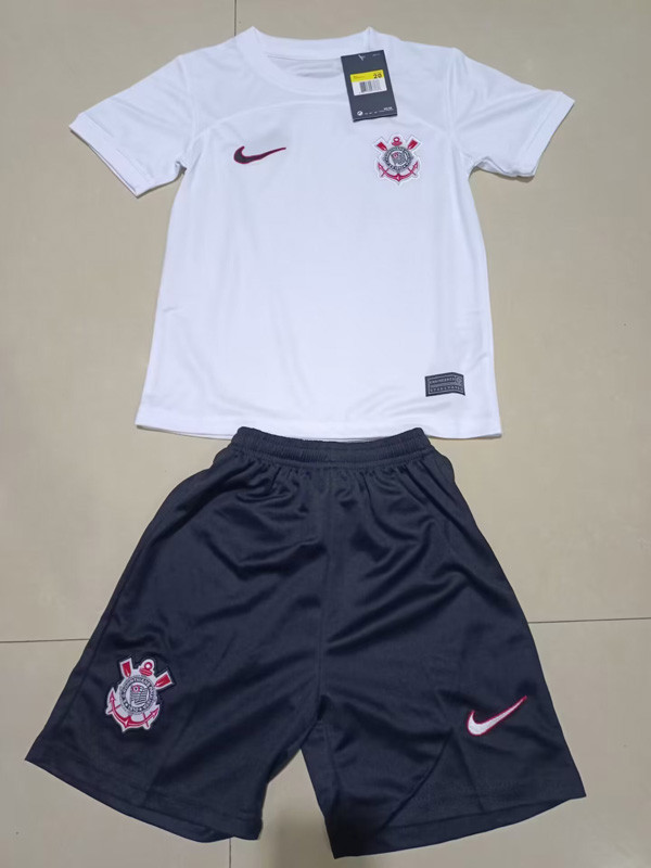 23-24 Corinthians Home Kids Soccer Jersey