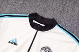 23-24 Man Utd White Half Pull Tracksuit (半拉链)