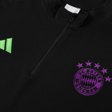 23-24 Bayern Black Half Pull Tracksuit #01(半拉链)