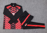23-24 ACM Black-Red Half Pull Tracksuit #B713(半拉链)