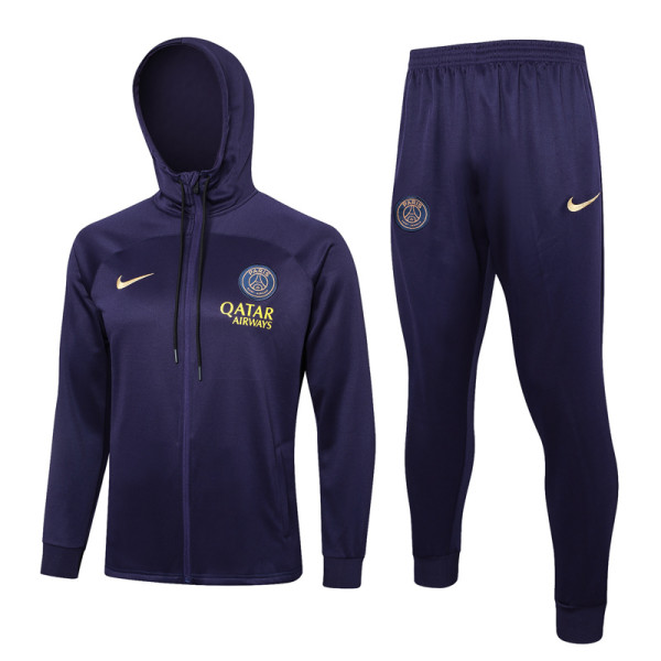 23-24 PSG Dark Purple Hoodie Jacket Tracksuit #F540