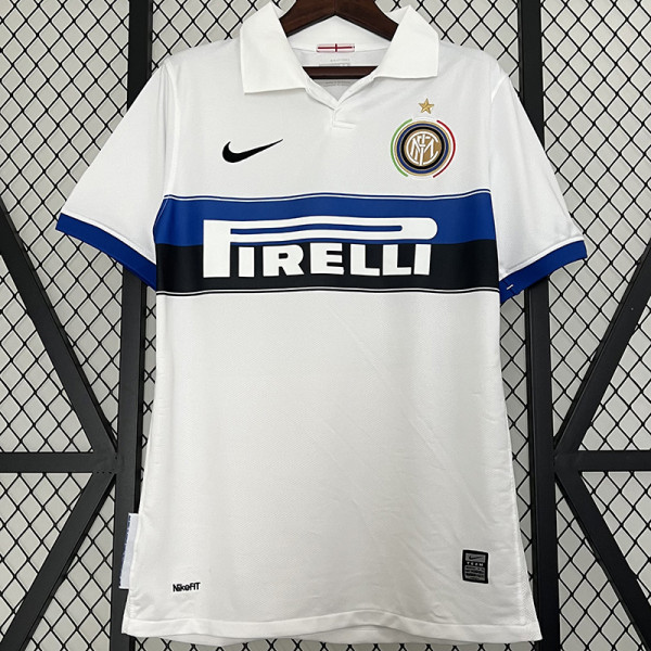 2009-2010 INT Away White Retro Soccer Jersey