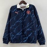 2023 Man City Navy Blue & White Double Sided Windbreaker (双面风衣)(刺绣)