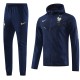23-24 France Royal Blue Hoodie Jacket Tracksuit #02