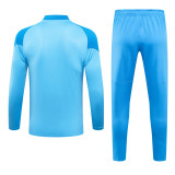 23-24 Man City Sky Blue Kids Half Pull Tracksuit (童装)(半拉链)