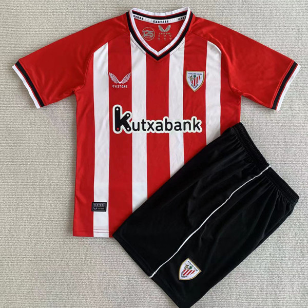 23-24 Bilbao Home Kids Soccer Jersey