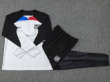 23-24 BAR Gray Black Half Pull Tracksuit #B756 (半拉链)(领口红蓝)