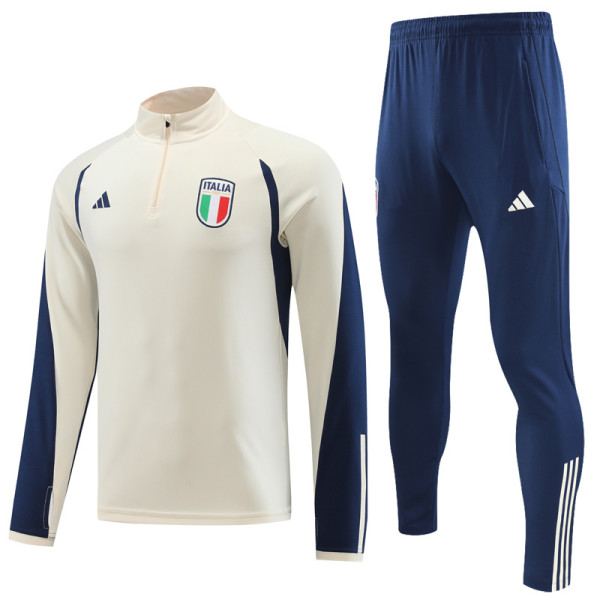 23-24 Italy Beige Half Pull Tracksuit (半拉链)