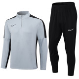 2023 NK Grey Half Pull Tracksuit #2311(半拉链)