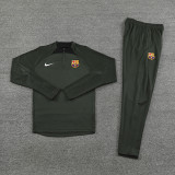 23-24 BAR Dark green Half Pull Tracksuit (半拉链)