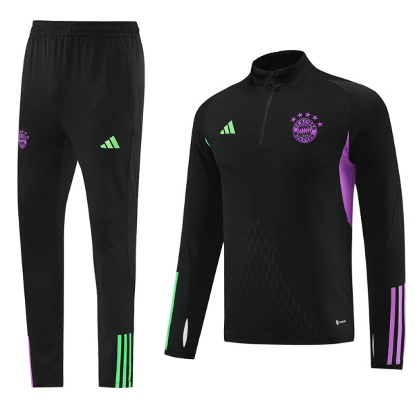 23-24 Bayern Black Half Pull Tracksuit #01(半拉链)