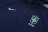 23-24 Brazil Royal Blue Hoodie Jacket Tracksuit