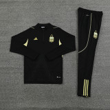 23-24 Argentina Black Half Pull Tracksuit (半拉链)(带钢印)