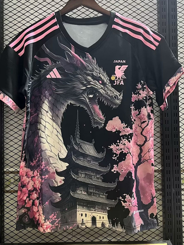 23-24 Japan Pink Black Special Edition Fans Soccer Jersey (龙与塔)