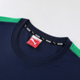 2023 PM Royal Blue Short-sleeved Trouser Suit #PJ01