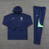 23-24 Brazil Royal Blue Hoodie Jacket Tracksuit